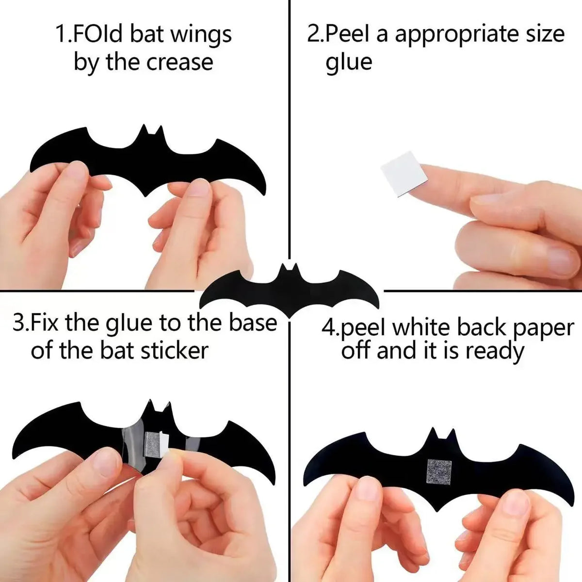 Halloween Bat Wall Stickers with Purple LED Glowing Lights Battery Operated Stickers for Window Door Garden Party Decor K's Collection Store