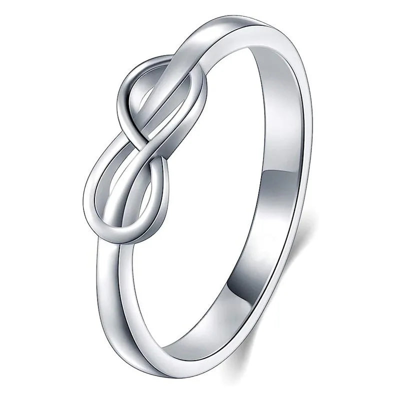 Luxury Female Rings 925 Sterling Silver Minimalist Infinity Design Women Finger Rings Accessories Daily Party Jewelry Bulk K's Collection Store
