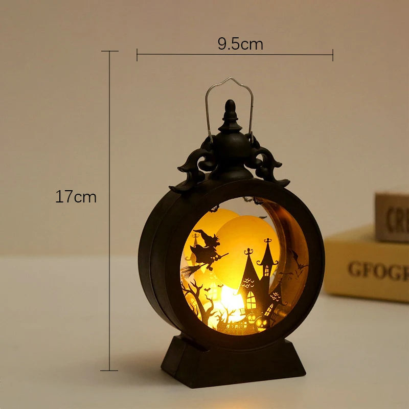 Halloween LED Wind Night Light Portable Pumpkin Ghost Lantern Bar Desktop Ornament Halloween Decor Props Party Supplies DeskLamp K's Collection Store