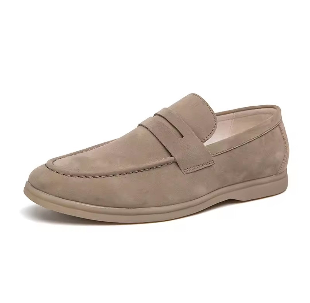 Men's Premium Nubuck Slip-On Loafers K's Collection Store