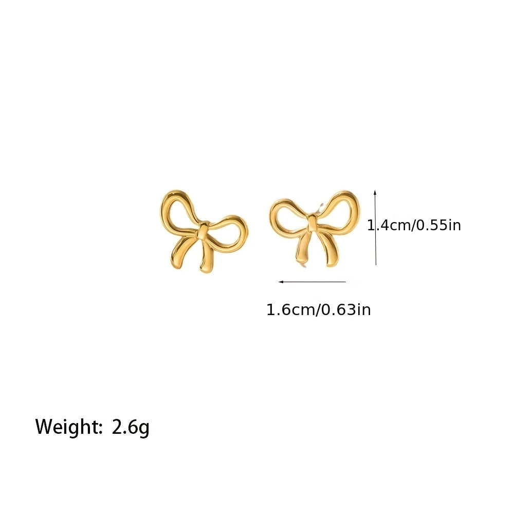 4-piece luxury, lightweight, and fresh bow necklace, bracelet, and earring set, women's high-end banquet jewelry set K's Collection Store