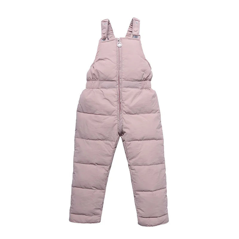 Children Winter Warm Overalls Girls & Boys Winter Thick Pants Cotton Filling Kids Overalls Toddler Baby Ski jumpsuit 1-5 years K's Collection Store