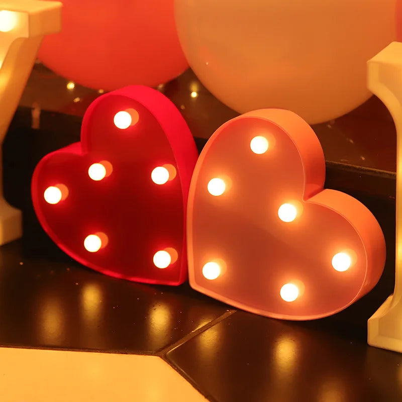 Luxury Alphabet Letter LED Lights Luminous Number Lamp  Battery Night Light for Home Wedding Birthday Christmas Party Decoration K's Collection Store