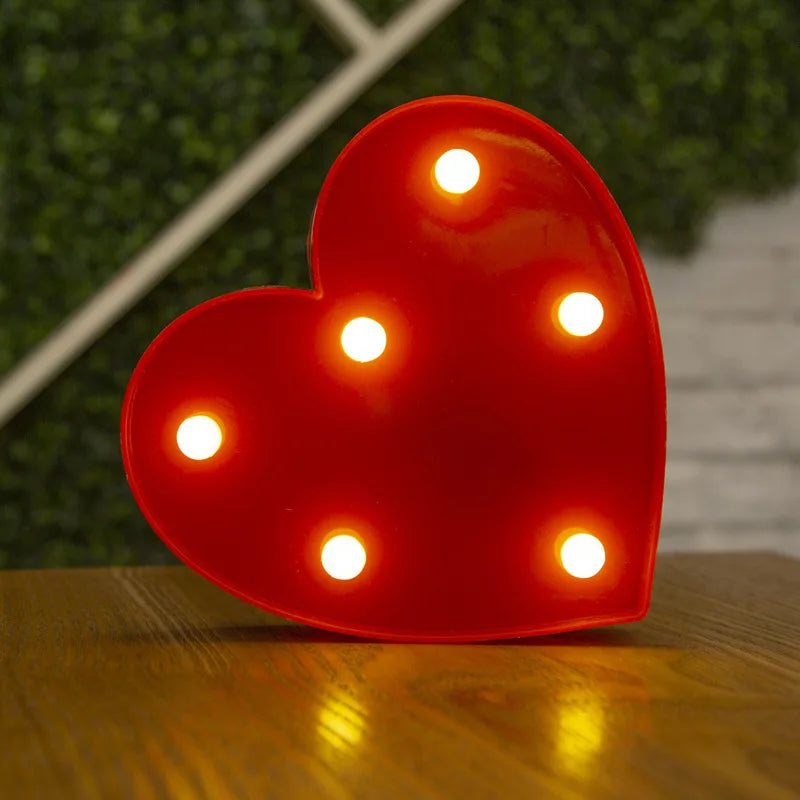 Luxury Alphabet Letter LED Lights Luminous Number Lamp  Battery Night Light for Home Wedding Birthday Christmas Party Decoration K's Collection Store