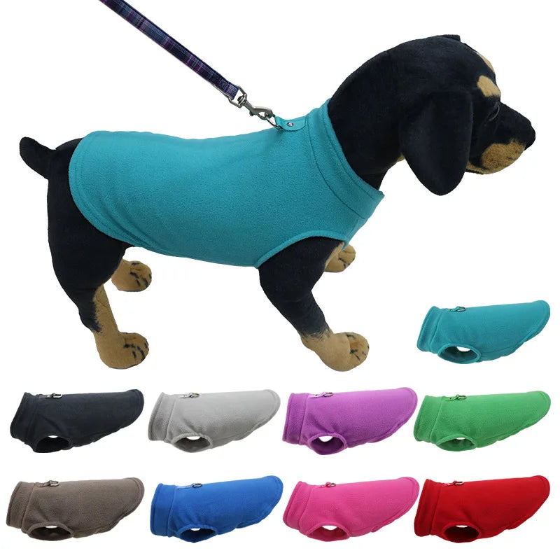 Warm Fleece Dogs Clothes Pet Dog Jacket Vest With D-Ring For Small Dog Cats Clothing French Bulldog Costumes Chihuahua Coat K's Collection Store