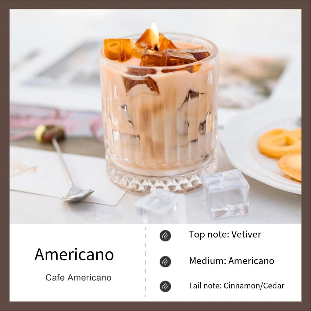 Scented Candles Iced American Coffee Aromatherapy Candle Plant Wax Home Handmade Coffee Aromatic Candles K's Collection Store