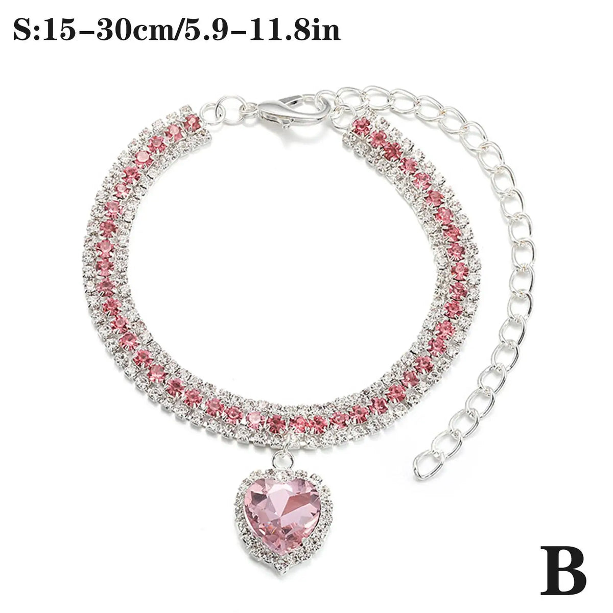 Luxury Crystal Cat Collar Love Pendant Necklace Pet Collar Adjustable Small Dog Cat Neck Ring Rhinestone Collar Pet Accessories K's Collection Store