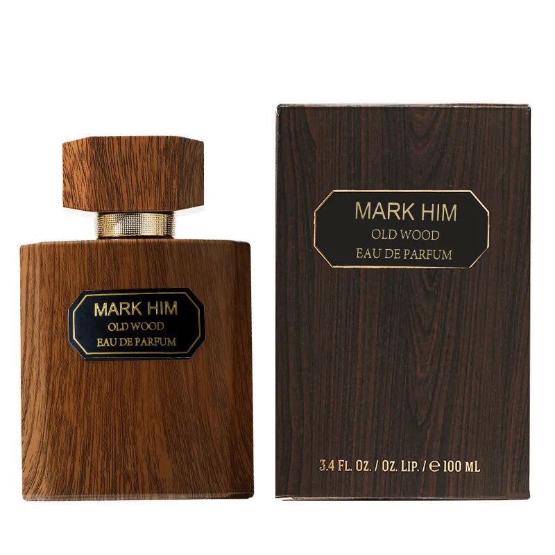 MARK HIM Old Wood eau de parfum bottle with matching box, 100 mL