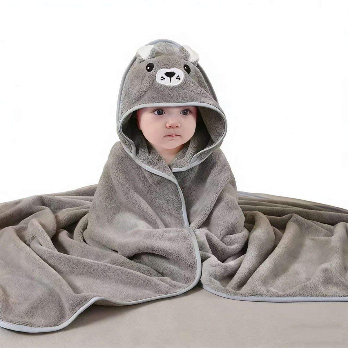 Toddler Bathrobe Infant Bath Towel Boy Girl Blankets Swaddle With Hood Cartoon Coral Fleece Towel Blanket Newborn Kids Bedding K's Collection Store