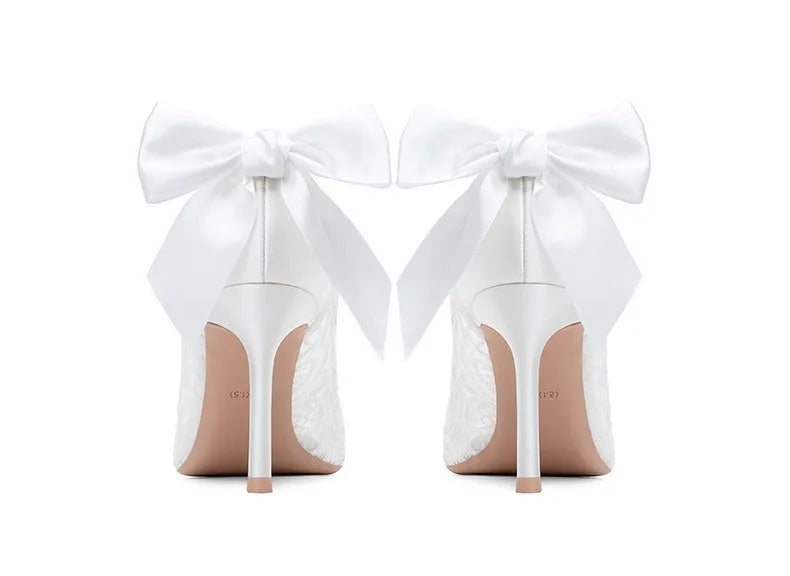 Women's Pumps and Heels Elegant Woman Heeled Shoes Lace Wedding Shoes Woman Heeled Sandals K's Collection Store