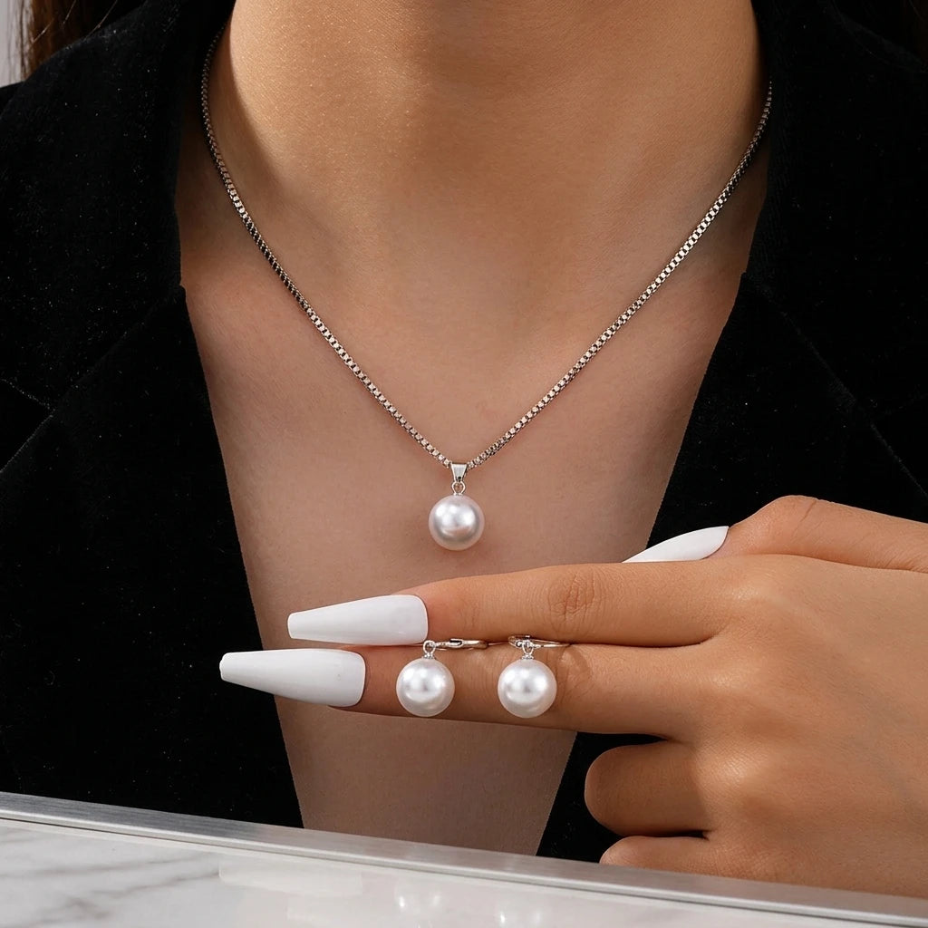 Women's Necklace Earrings Set Zircon Dangle Earrings Set Exquisite Wedding Party Jewelry Set for Anniversary Mother's Day Gift K's Collection Store