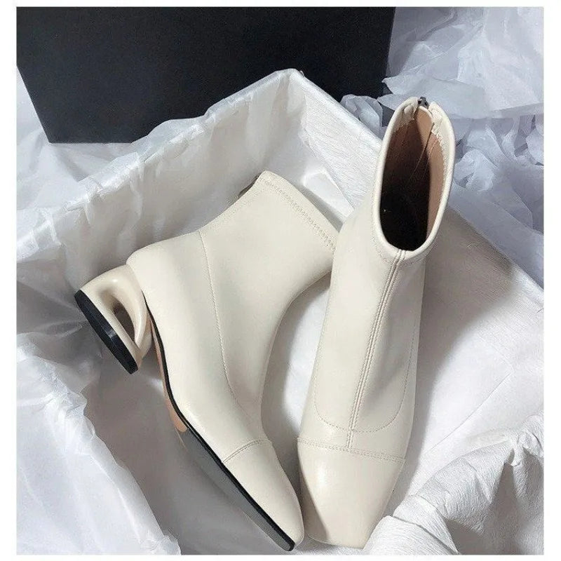 2025 New High-heeled Temperament Booties, Simple and Versatile, Literary and Retro Boots for Women K's Collection Store