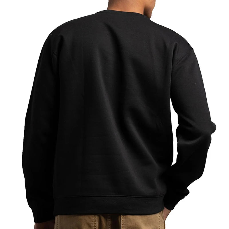 Basic Crewneck Sweatshirts for Men Women Spring Fall Warm Comfy Fleece Lined Pullover Tops Athletic Casual Loose Fit Sweaters K's Collection Store