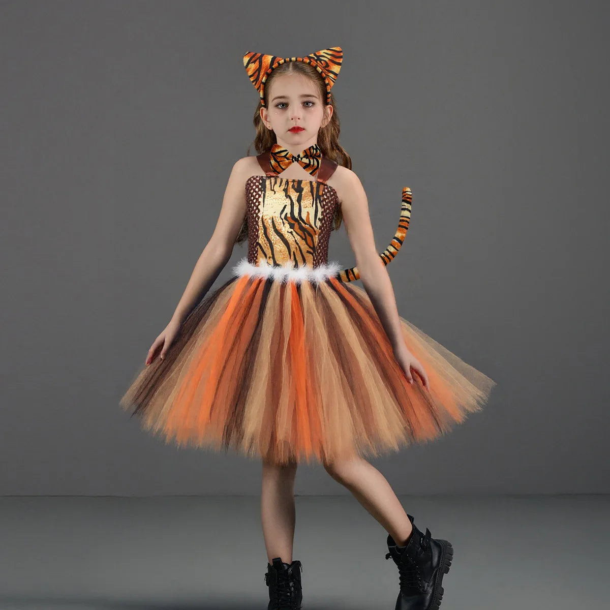 Kids Tiger Costume for Baby Girls Birthday Halloween Costumes Kids Christmas Fancy Outfit Cartoon Animal Child New Year Clothes K's Collection Store