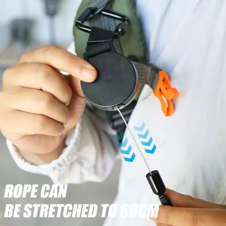 Retractable Anti-Theft Phone Holder Smartphone Safety Lanyard Stra with Carabiner Anti-Drop Harness for Hiking Cycling Climbing K's Collection Store