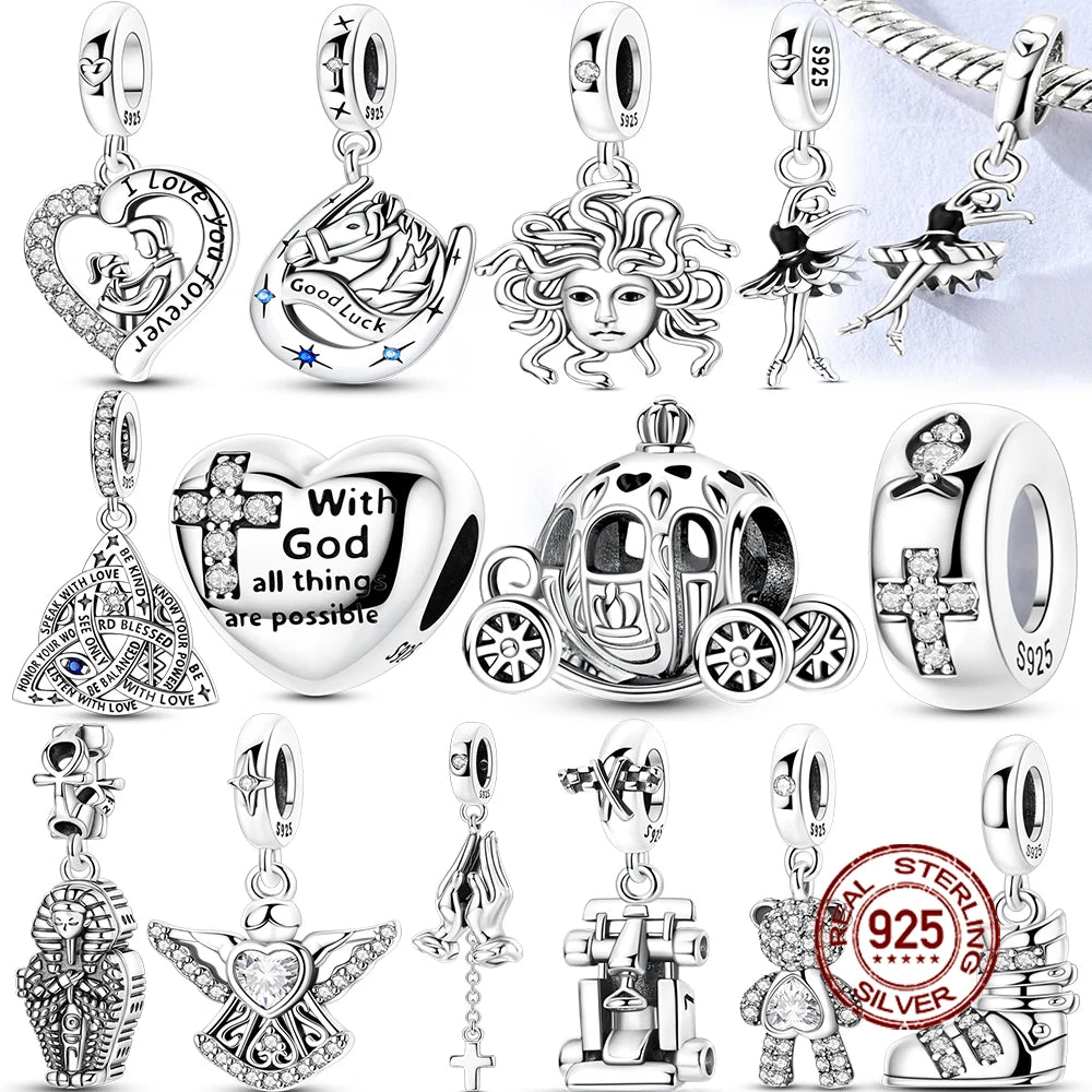 Charms Fit Original 925 Sterling Silver Beads Bear Kart Family Tree Charms For Bracelet Pendant Women Jewelry Gifts K's Collection Store