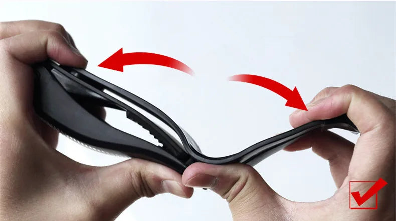 Hands flexing the spring chuck clamp for a secure dashboard phone mount grip