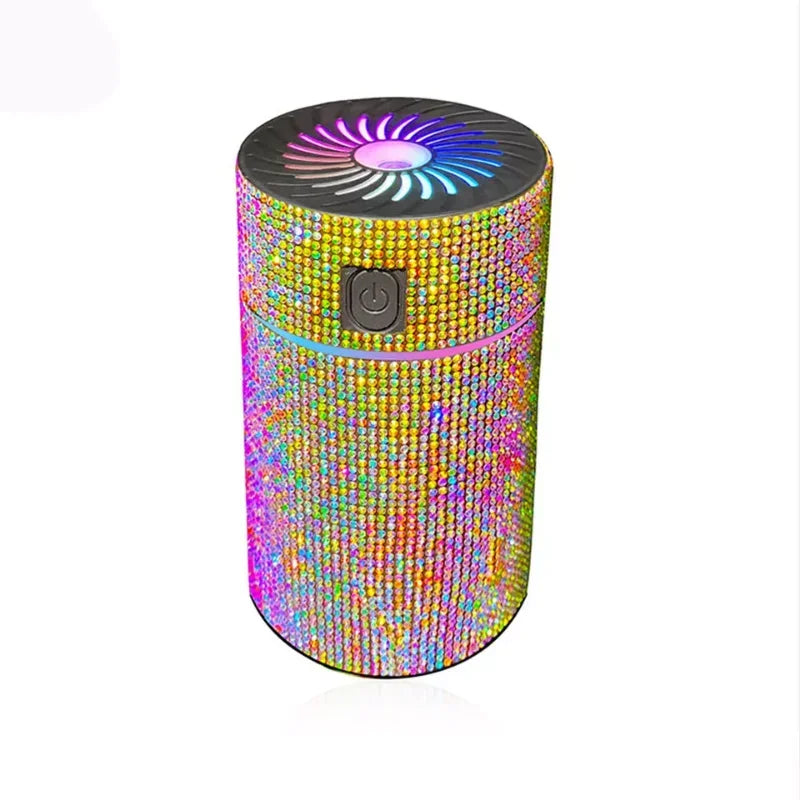 Luxury Diamond Car Diffuser Humidifier with LED Light Auto Air Purifier Aromatherapy Diffuser Air Freshener Car Accessories K's Collection Store