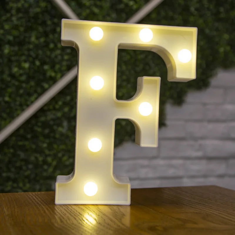 Luxury Alphabet Letter LED Lights Luminous Number Lamp  Battery Night Light for Home Wedding Birthday Christmas Party Decoration K's Collection Store
