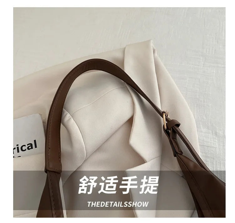 Large capacity commuting new winter popular 2025 solid color simple versatile fashion high sense texture casual single shoulder K's Collection Store