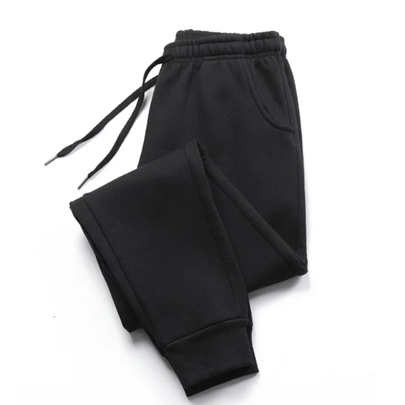 Men's slim fit black jogger sweatpants with drawstring waist and cuffed ankles