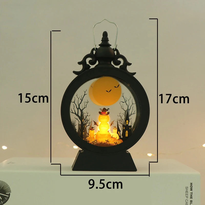 Halloween LED Wind Night Light Portable Pumpkin Ghost Lantern Bar Desktop Ornament Halloween Decor Props Party Supplies DeskLamp K's Collection Store