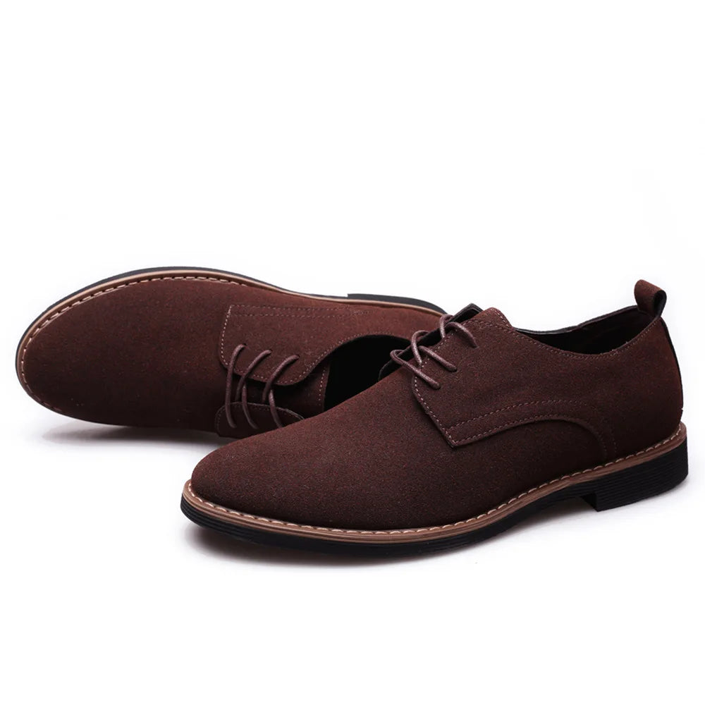 Luxury Men Oxford Shoes High Quality Suede Leather Shoes for Men Business Casual Shoe Lace-Up Men Party Wedding Shoes Plus Size K's Collection Store