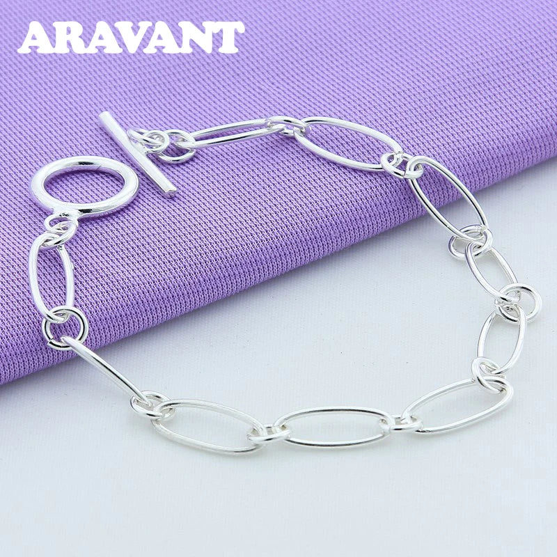 925 Silver Jewelry Set Necklace Bracelet Set For Women Party Jewelry Gift K's Collection Store