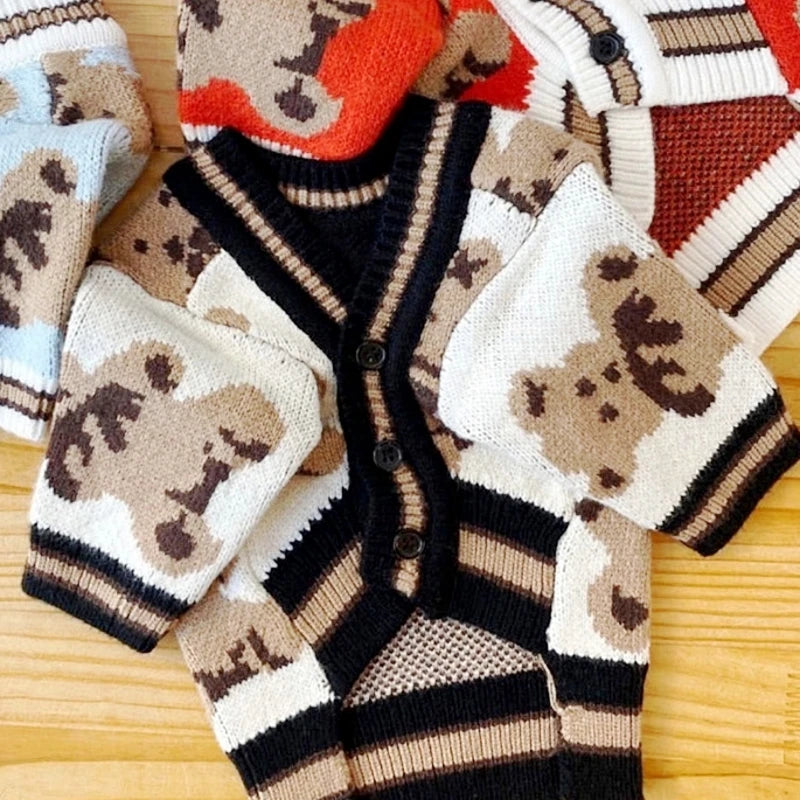 Luxury Striped Dog Cardigan Sweater | Small Dogs, Chihuahua, Bichon, Kitten – Warm Pet Coat K's Collection Store