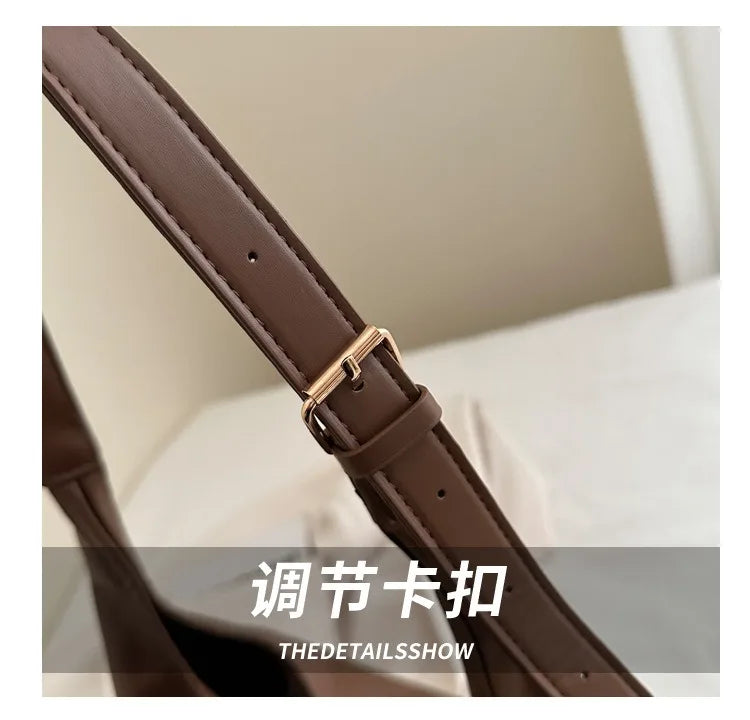 Large capacity commuting new winter popular 2025 solid color simple versatile fashion high sense texture casual single shoulder K's Collection Store