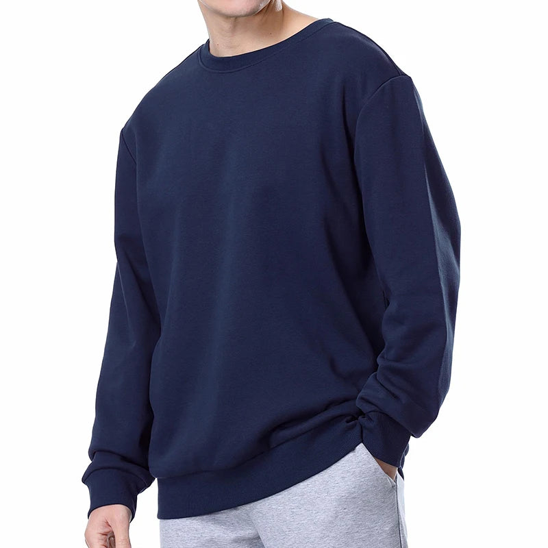 Basic Crewneck Sweatshirts for Men Women Spring Fall Warm Comfy Fleece Lined Pullover Tops Athletic Casual Loose Fit Sweaters K's Collection Store
