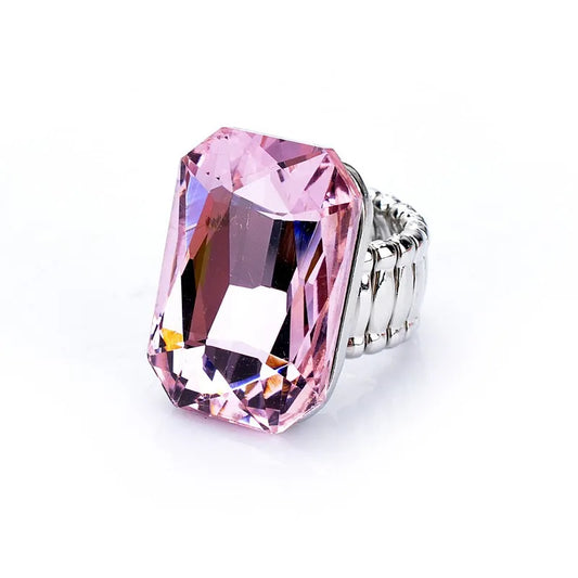 Personality Elegant Big Ring for Women 7 Colors Big Resin Stone Fashion Elastic Stretch Finger Rings Jewelry Christmaswholesale K's Collection Store
