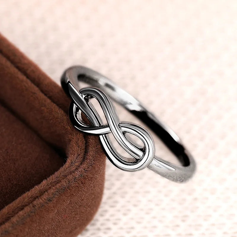 Luxury Female Rings 925 Sterling Silver Minimalist Infinity Design Women Finger Rings Accessories Daily Party Jewelry Bulk K's Collection Store