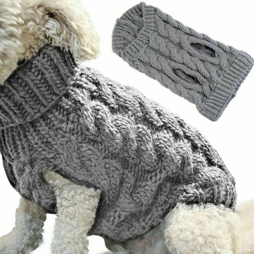 Dog Sweaters for Small Dogs Winter Warm Dog Clothes Turtleneck Knitted Pet Clothing Puppy Cat Sweater Vest Chihuahua Yorkie Coat K's Collection Store