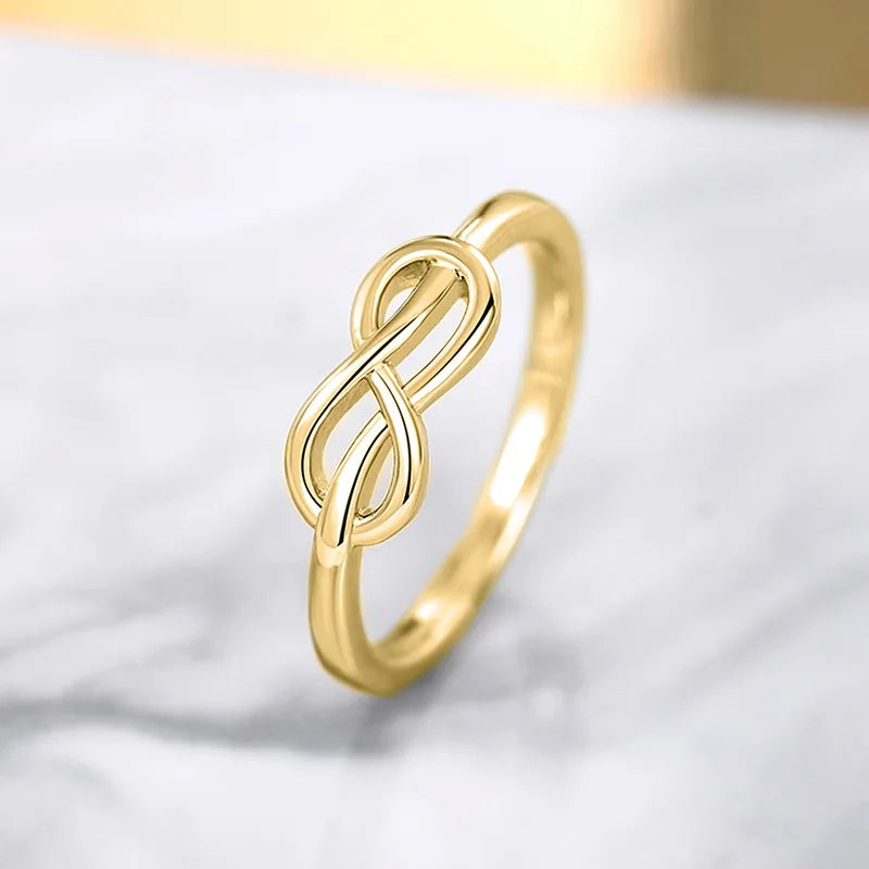 Luxury Female Rings 925 Sterling Silver Minimalist Infinity Design Women Finger Rings Accessories Daily Party Jewelry Bulk K's Collection Store