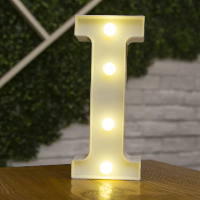 Luxury Alphabet Letter LED Lights Luminous Number Lamp  Battery Night Light for Home Wedding Birthday Christmas Party Decoration K's Collection Store