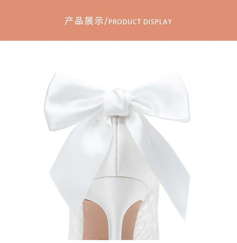 Women's Pumps and Heels Elegant Woman Heeled Shoes Lace Wedding Shoes Woman Heeled Sandals K's Collection Store