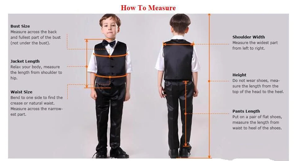 Boys Suits Jacket Vest Pants 3 Piece Set Formal Wedding Tuxedo Fashion Clothes for Kids Notched Lapel Blazer Child Clothes K's Collection Store