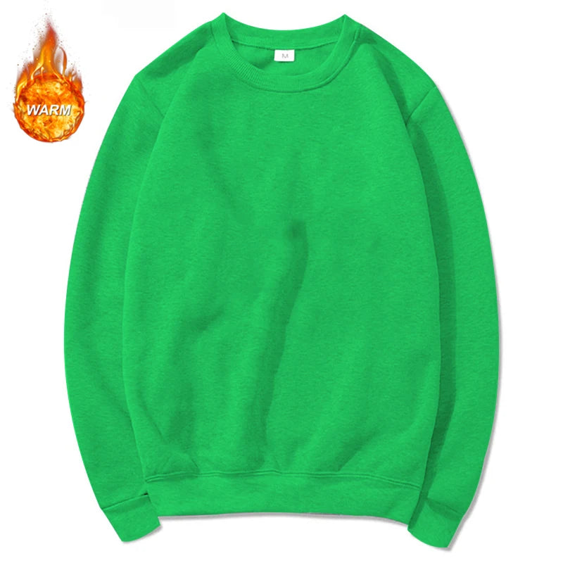 Basic Crewneck Sweatshirts for Men Women Spring Fall Warm Comfy Fleece Lined Pullover Tops Athletic Casual Loose Fit Sweaters K's Collection Store