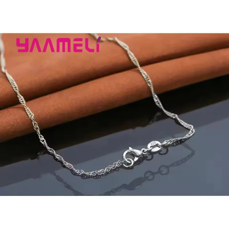 Jewelry Sets For Women Charms 925 Sterling Silver Color Pendant Necklace Hoop Earring Fashion Classic Collares Wedding Gift K's Collection Store