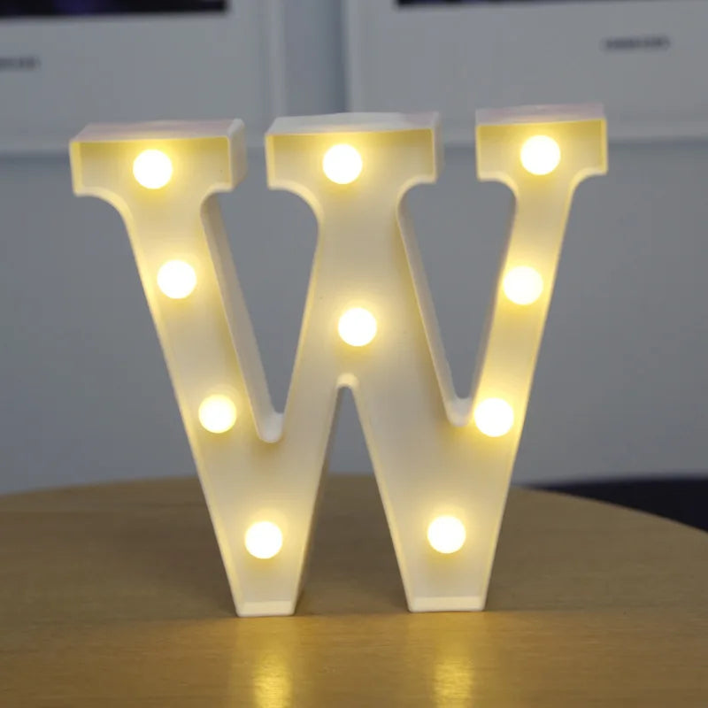 Luxury Alphabet Letter LED Lights Luminous Number Lamp  Battery Night Light for Home Wedding Birthday Christmas Party Decoration K's Collection Store
