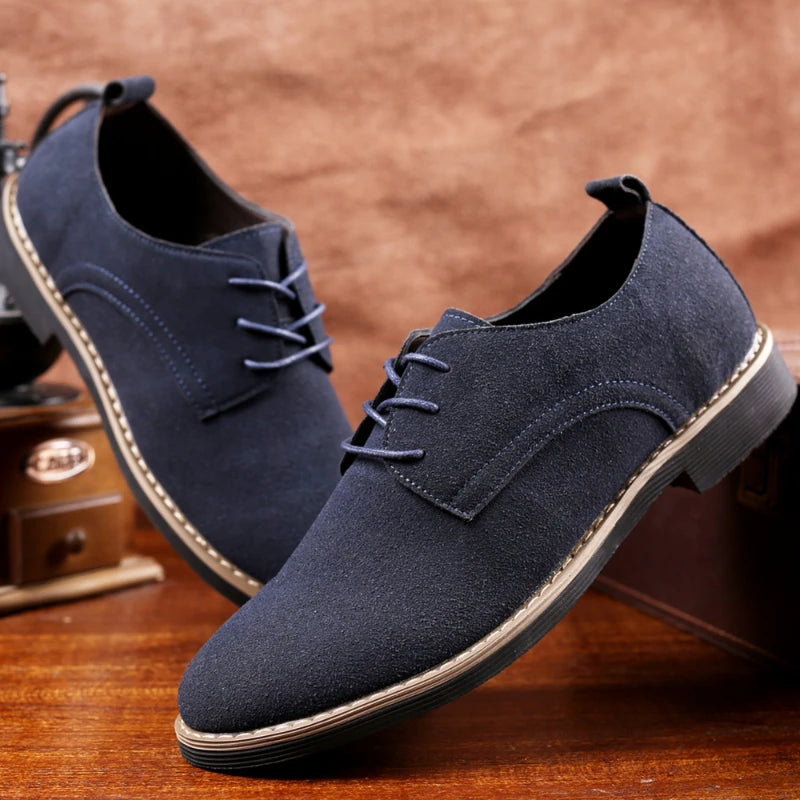 Luxury Men Oxford Shoes High Quality Suede Leather Shoes for Men Business Casual Shoe Lace-Up Men Party Wedding Shoes Plus Size K's Collection Store
