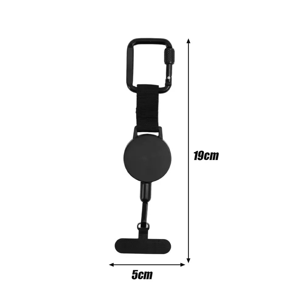 Retractable Anti-Theft Phone Holder Smartphone Safety Lanyard Stra with Carabiner Anti-Drop Harness for Hiking Cycling Climbing K's Collection Store