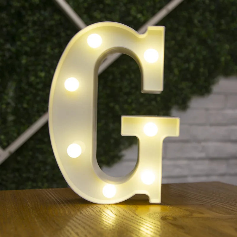 Luxury Alphabet Letter LED Lights Luminous Number Lamp  Battery Night Light for Home Wedding Birthday Christmas Party Decoration K's Collection Store