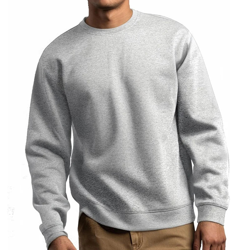 Basic Crewneck Sweatshirts for Men Women Spring Fall Warm Comfy Fleece Lined Pullover Tops Athletic Casual Loose Fit Sweaters K's Collection Store