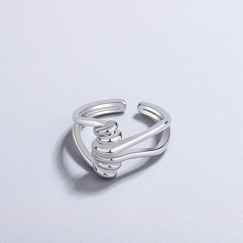 Real 925 sterling silver finger rings for women irregular Trendy fine Jewelry Large Adjustable Antique Rings Anillos K's Collection Store