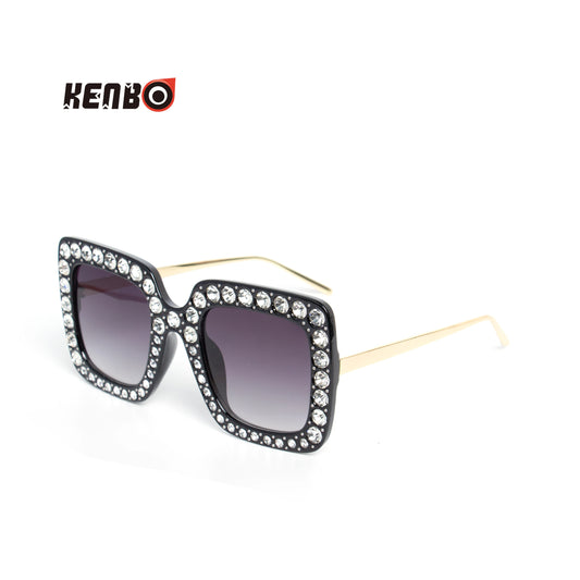 Diamond Oversized Sunglasses Big Square Frame Oversized Sunglasses Crystal Eyewear Retro Rhinestone Frames Eyeglasses K's Collection Store
