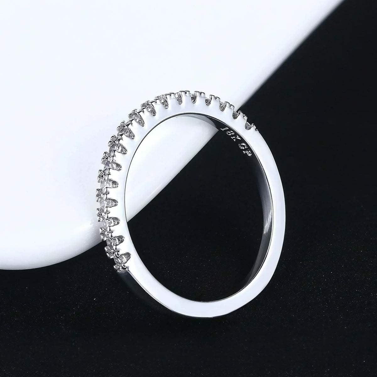 Simple Delicate Trendy Shiny Inlay Zirconia Thin Rings for Women Rose Gold Silver Colour Ring Wedding Accessory Jewelry Gifts K's Collection Store