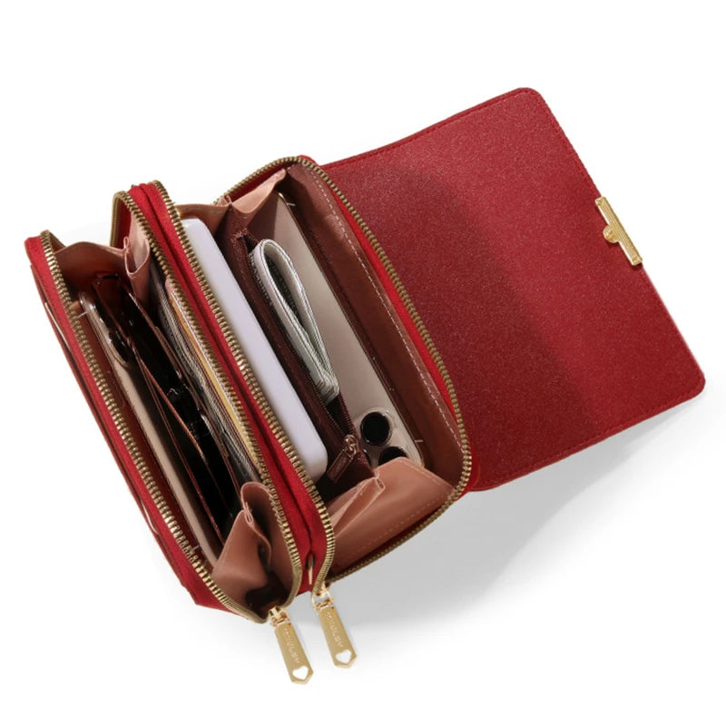 Women's Wallet Korean Handbag Multi Card Large Capacity Casual Shoulder Bag Mobile Phone Packet Fashion New Style K's Collection Store