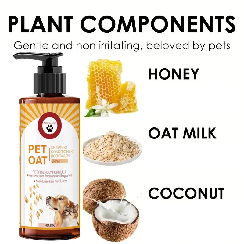 Luxury Pet Shampoo for Dogs & Cats | Odor-Removing, Moisturizing, Long-Lasting Fragrance – 250g K's Collection Store